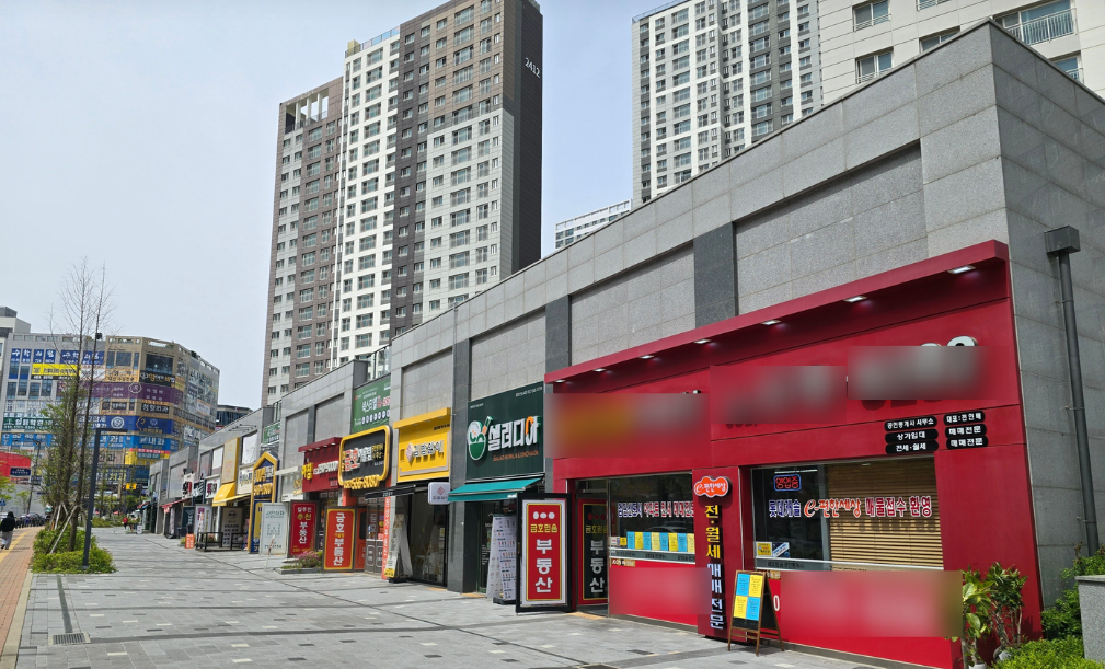 검단금호센트럴 상가 전경