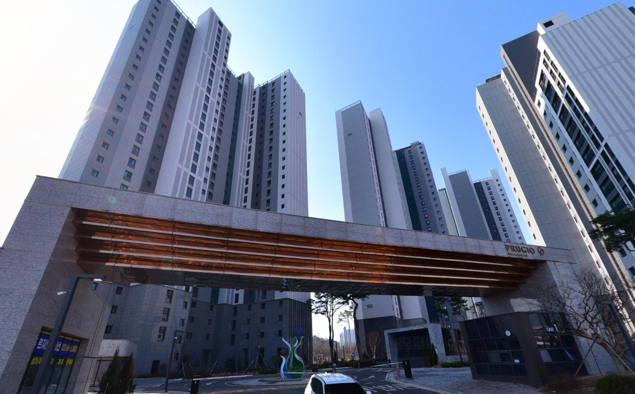 지제역푸르지오엘리아츠 아파트 전경